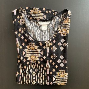 Black patterned shirt